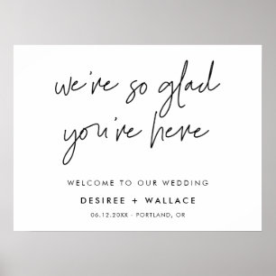 Affiche Minimaliste moderne Nous sommes si heureux que vou