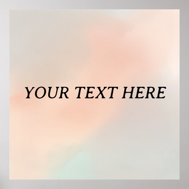 Affiche minimaliste modifiable – Conception pastel (Devant)