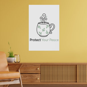 Affiche minimaliste Protégez Votre Paix
