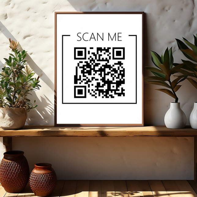 Affiche Minimaliste QR Code Scan Me Business (Créateur téléchargé)