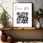 Affiche Minimaliste QR Code Scan Me Business<br><div class="desc">Présentation de notre minimaliste QR Code "Scan Me" Business Sign - une solution polyvalente et moderne pour améliorer le fiançailles client. Ce panneau de tente de table combine harmonieusement forme et fonction avec son design minimaliste et son code QR scannable. Il vous permet d'accéder facilement à votre contenu numérique, tel...</div>