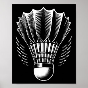 Affiche Minimaliste Volant de badminton Badminton Lover
