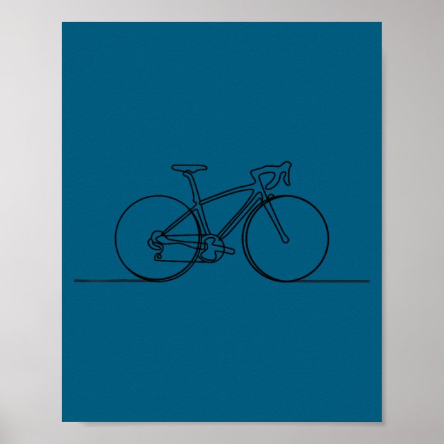 Affiche Minimalistic Bicycle Cycling,bike Rider Mountainbi (Devant)