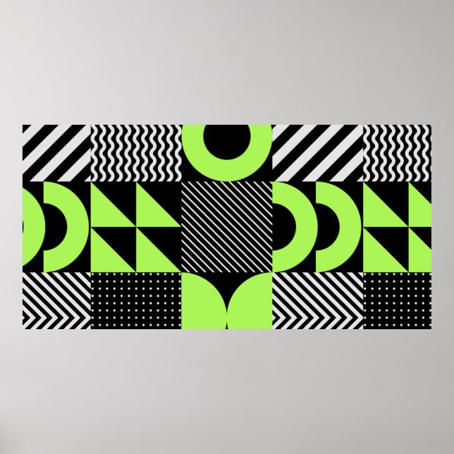 Affiche Minimalistic geometric seamless pattern in Scandin (Devant)