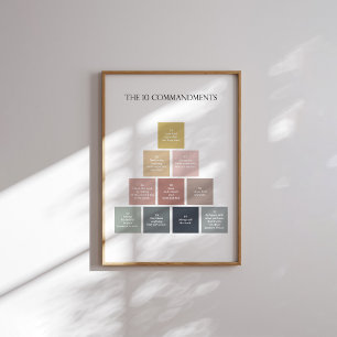 Affiche Minimisez l'affiche des 10 commandements