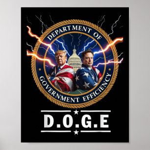 Affiche Ministère De L'Efficacité Gouvernementale Doge Tru