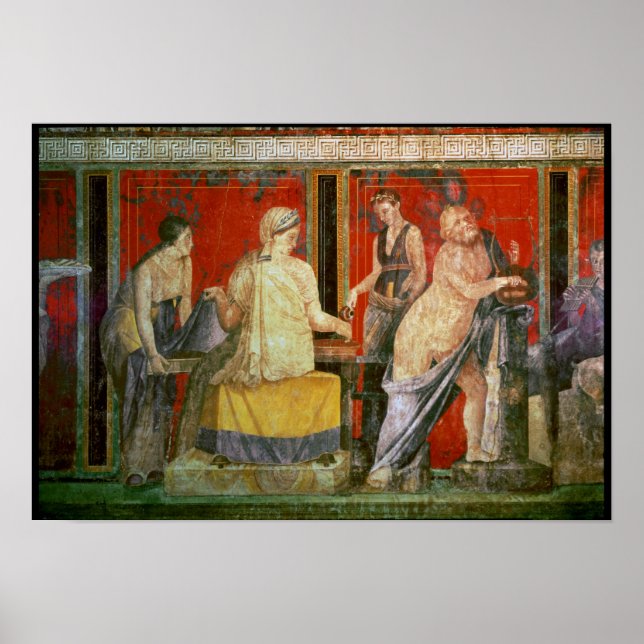 Affiche Ministre portant un plateau de nourriture (Devant)