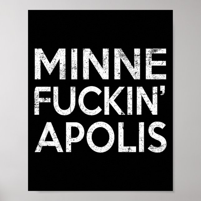 Affiche Minnealis Minnesota Funny Rude Retro Gag Gift  (Devant)