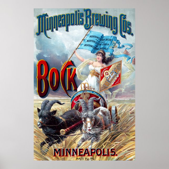 Affiche Minneapolis Brewing Cos. Bock Beer (Devant)