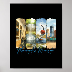 Affiche Minneapolis Minnesota Voyage Voyage Coup de pincea