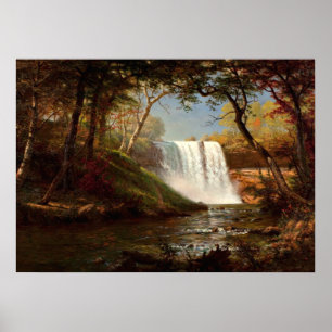 Affiche Minnehaha Falls, une oeuvre d'Albert Bierstadt