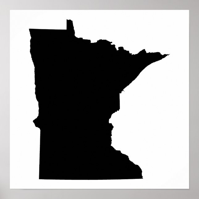 Affiche Minnesota en noir et blanc (Devant)
