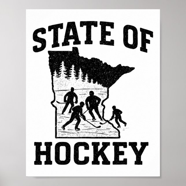 Affiche Minnesota - État du hockey  (Devant)