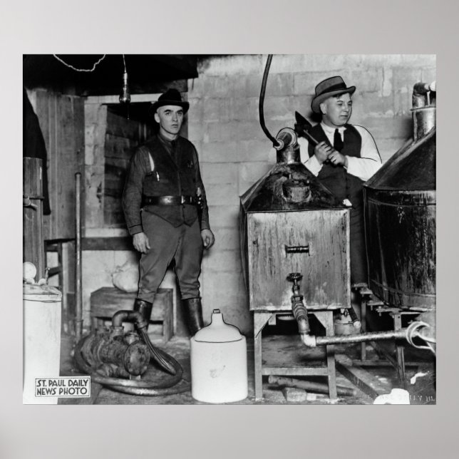 AFFICHE MINNESOTA INTERDICTION MOONSHINE BUST (Devant)