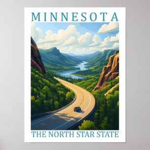 Affiche Minnesota the North Star State USA Travel Place
