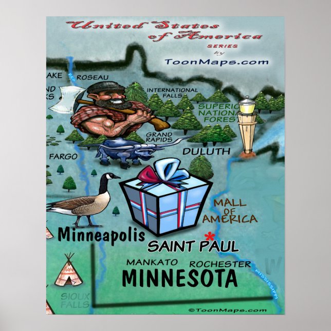 Affiche Minnesota USA (Devant)