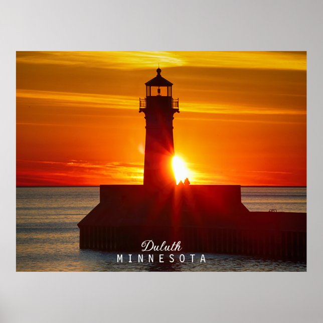 Affiche Minnesota's Lighthouse and Sunrise (Devant)