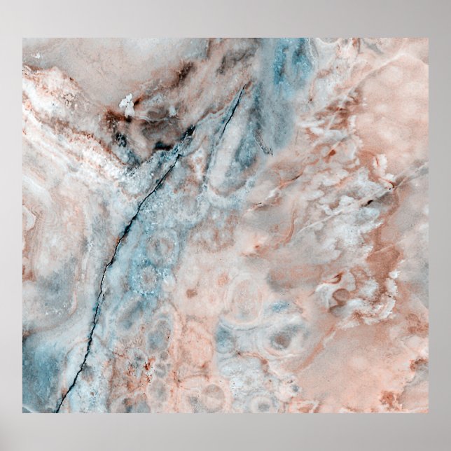 Affiche Mint Emperador marbre, calcaire aqua (Devant)