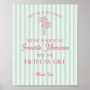 Affiche Mint Palm Springs Souvenirs favoris avec anniversa