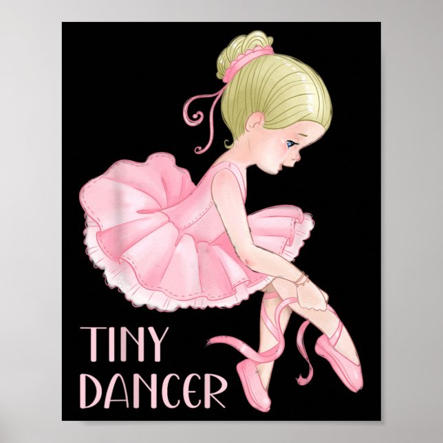 Affiche Minuscule Danseur Ballerina Fille Ballet Danse Enf (Devant)