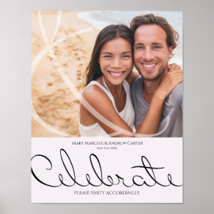 Affiche Minuscule Typographie Plaisant Mais Mariage Formel