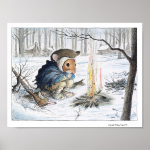 Affiche Minuteman à Valley Forge Imprimer par Wallace Trip