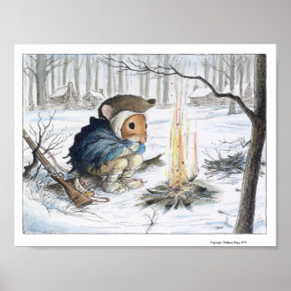 Affiche Minuteman à Valley Forge Imprimer par Wallace Trip