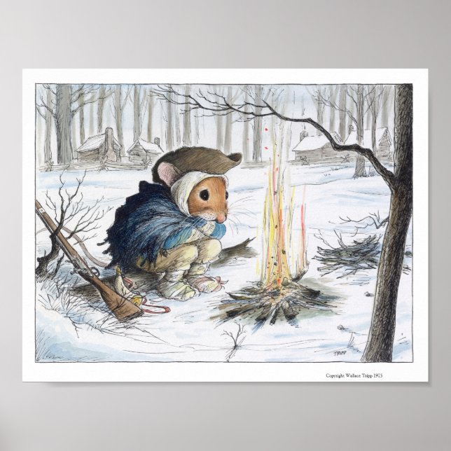 Affiche Minuteman à Valley Forge Imprimer par Wallace Trip (Devant)