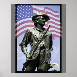 Affiche Minuteman de la liberté patriotique