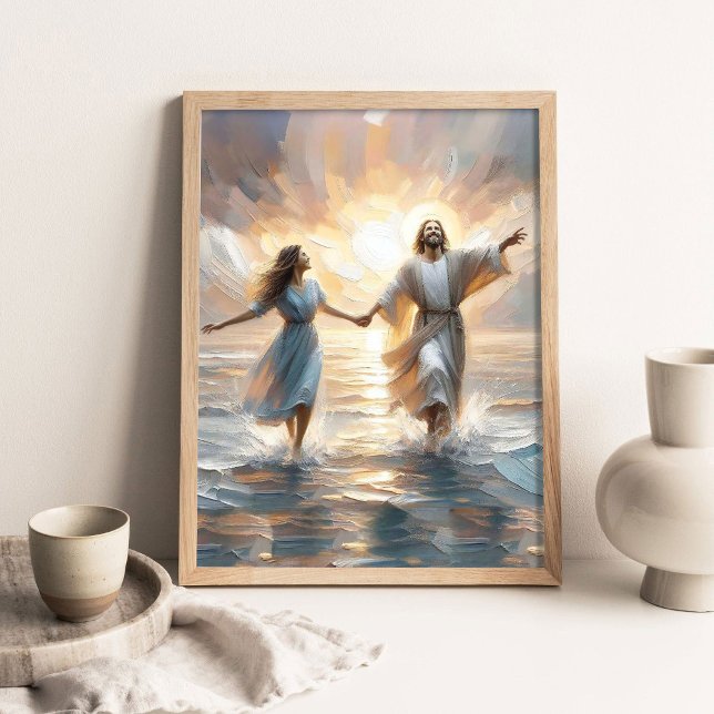 Affiche Miracle Ensemble, Peinture Chrétienne, Jésus March (Créateur téléchargé)