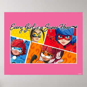 Affiche Miraculeux Chaque fille est un super héros