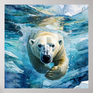 Affiche Mirage arctique : Le Monarque de la natation