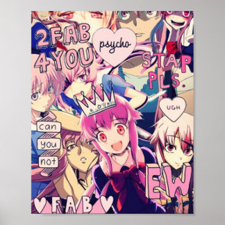 Affiche Mirai Nikki Yuno - Tumblr Style 