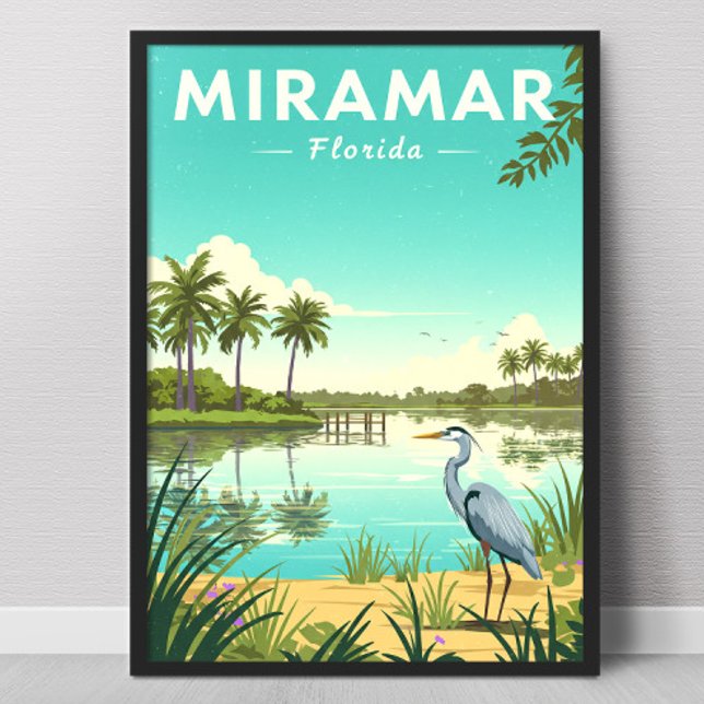 Affiche Miramar Floride vintage (Créateur téléchargé)