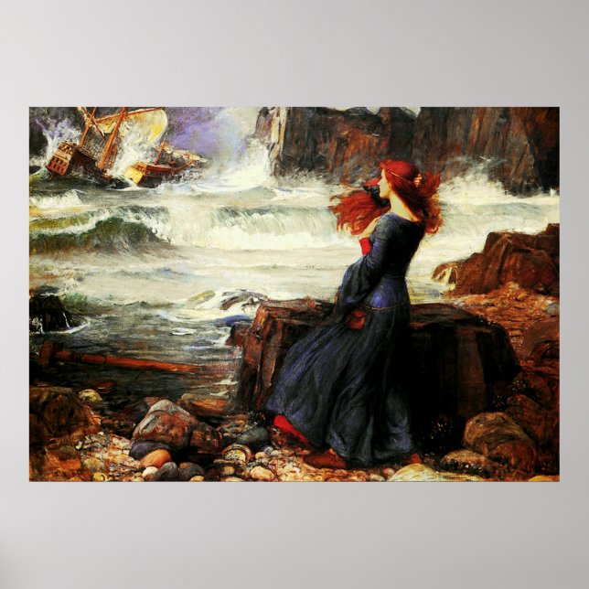 Affiche Miranda - La Tempête (1916) ~ Belle toile d'art (Devant)