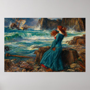 Affiche Miranda par John William Waterhouse