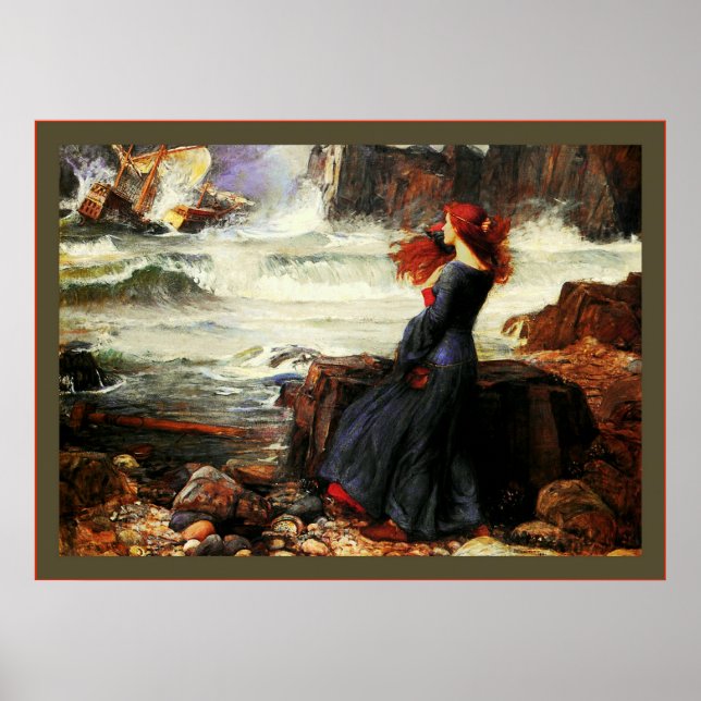 Affiche Miranda ~ The Tempest John W. Waterhouse (Devant)