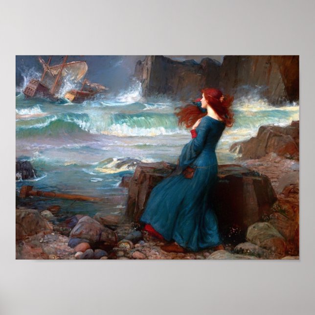 Affiche Miranda The Tempest John William Waterhouse (Devant)