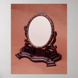 Affiche Miroir en papier-mache peint en or, vers 1890