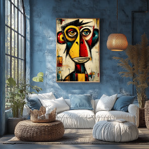 Affiche Miroir Primitif Expressionnisme Abstrait Contempor