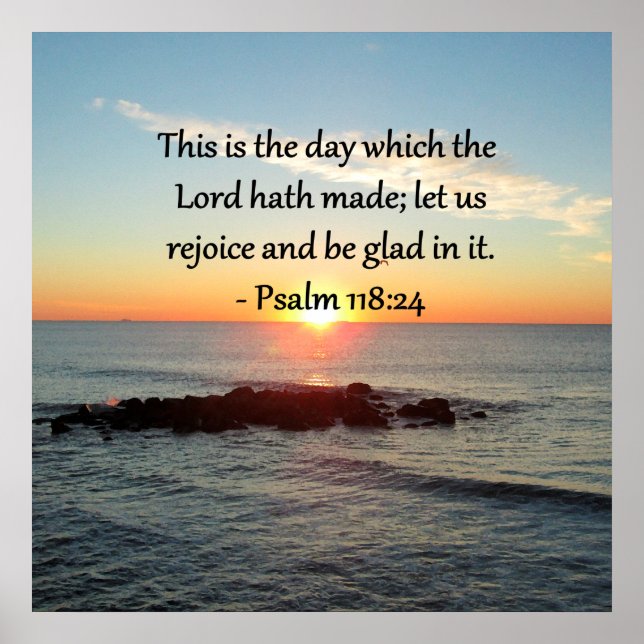 AFFICHE MISE À JOUR DE PSALM 118:24 DESIGN PHOTO SLEVER (Devant)