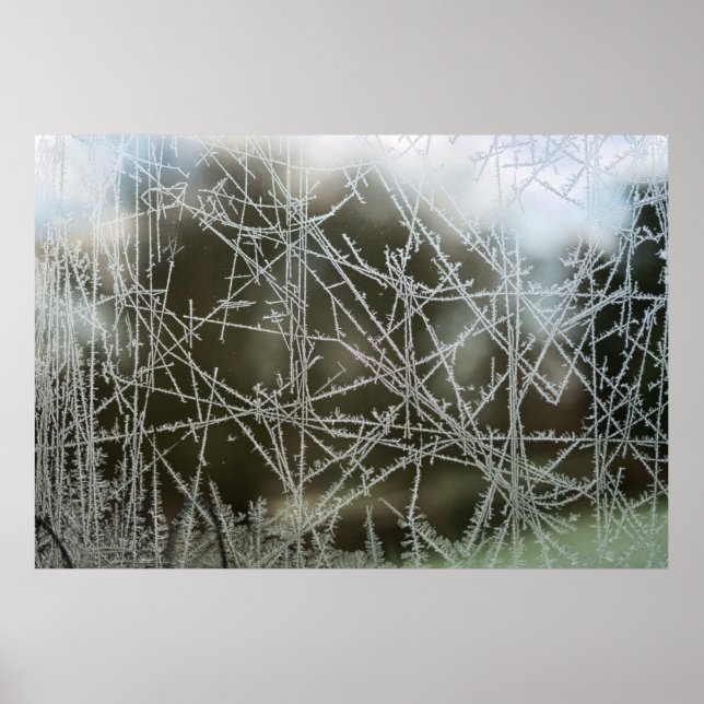 Affiche Mise au point sélective des flocons de neige (Devant)