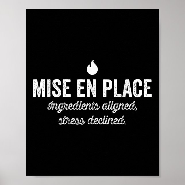 Affiche Mise En Place Ingrédients Alignés Stress Décliné (Devant)