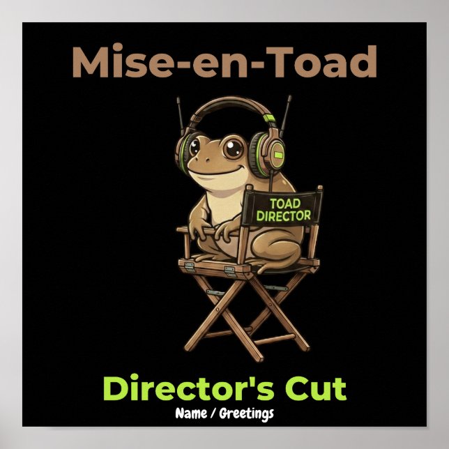 Affiche Mise-en-Toad Director’s Cut Cinéma Pun Toad Art (Devant)