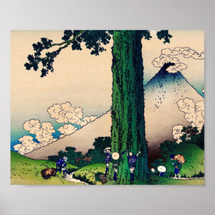 Affiche Mishima Pass in Kai Province by Katsushika Hokusai