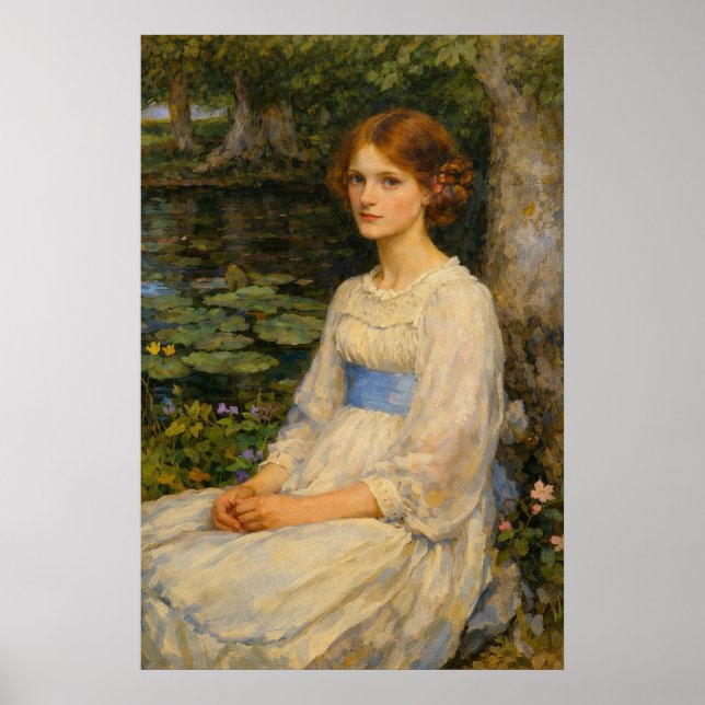 Affiche Miss Betty Pollock by John William Waterhouse (Devant)