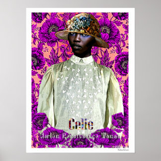 Affiche Miss Celie – 1912 Harmony Renaissance Aquarelle