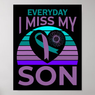 Affiche Miss Mon Fils Coeur Tournesol Suicide Sensibilisat