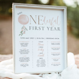 Affiche Miss Onederful Girls 1er Anniversaire Jalon