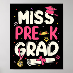 Affiche Miss Prek Grad Préscolaire Graduol Girls